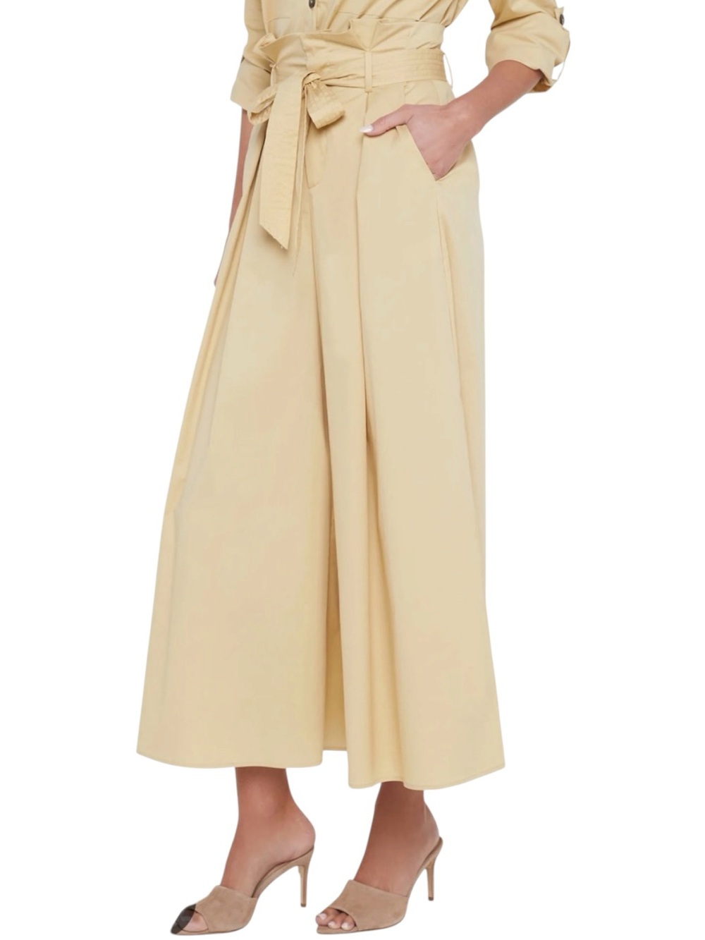 L'AGENCE Lowen Paperbag Crop Pants Size 4 - Picture 3 of 10